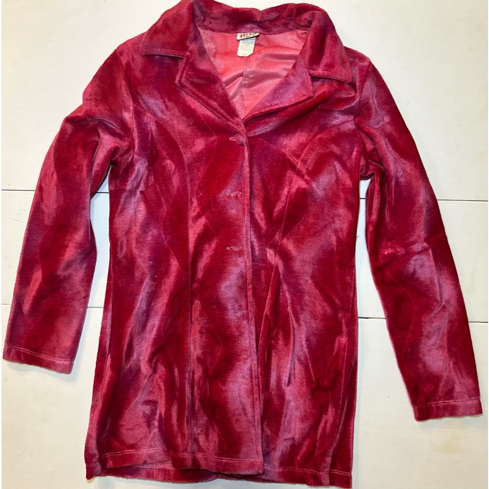 Orchid bright pink button up coat